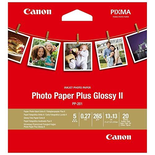 Canon PP-201 Carta Fotografica Lucida Formato Carré 13x13cm (20 fogli)