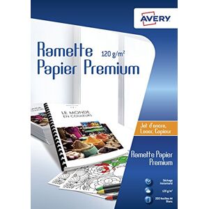 Avery – Risma di 200 fogli, 120g / m², Bianco Avery – Risma di 200 fogli, 120g / m², Bianco