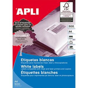 APLI Etichette bianche permanenti 105,0 x 29,0 mm, 500 fogli APLI Etichette bianche permanenti 105,0 x 29,0 mm, 500 fogli