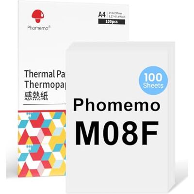 Phomemo 100Pcs Carta Termica A4 Per Stampante M08F M834 M832D Stampante Phomemo 100Pcs Carta Termica A4 Per Stampante M08F M834 M832D Stampante