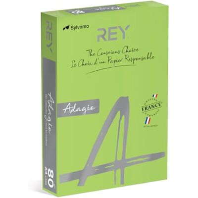 REY ADAGIO REY® ADAGIO, carta riprografica, anice, 80 g, A4, PEFC™, risma da 500 fogli REY ADAGIO REY® ADAGIO, carta riprografica, anice, 80 g, A4, PEFC™, risma da 500 fogli