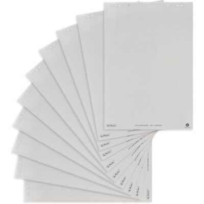 herlitz Landre Confezione da 10 blocchi di fogli per lavagna, 68 x 99 cm, 20 fogli per blocco, 80 g/m², colore: Bianco herlitz Landre Confezione da 10 blocchi di fogli per lavagna, 68 x 99 cm, 20 fogli per blocco, 80 g/m², colore: Bianco