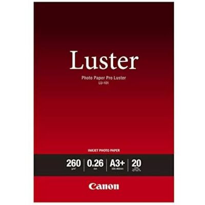 Carta Fotografica Canon LU-101 A3+ - Lucida, 20 Fogli Carta Fotografica Canon LU-101 A3+ - Lucida, 20 Fogli