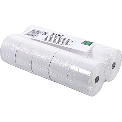 Exacompta Confezione da 10 rotoli di carta termica a 1 strato, larghezza: 44 mm, lunghezza: 60 m, diametro: 12 mm, 55 g/m², rotolo termico per casse Exacompta Confezione da 10 rotoli di carta termica a 1 strato, larghezza: 44 mm, lunghezza: 60 m, diametro: 12 mm, 55 g/m², rotolo termico per casse