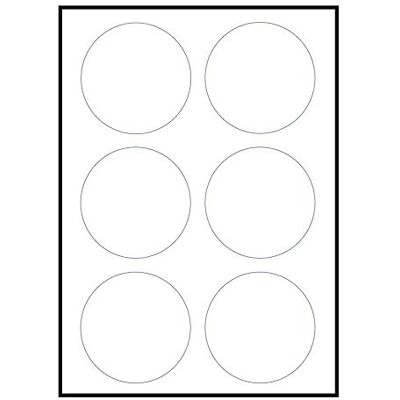 UNIVERS GRAPHIQUE UniversGraphique, 600 Etichette Adesive su Fogli A4, Colore Bianco, Diametro 85 mm, Fogli 100, 6 Etichette per Foglio UNIVERS GRAPHIQUE UniversGraphique, 600 Etichette Adesive su Fogli A4, Colore Bianco, Diametro 85 mm, Fogli 100, 6 Etichette per Foglio