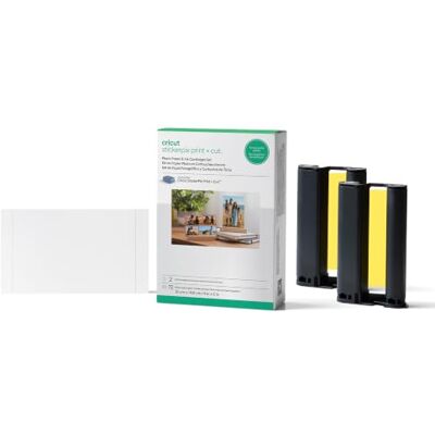 Cricut StickerPix Print + Cut™ Set di carta fotografica e cartucce Per StickerPix Print + Cut. Contiene 2 cartucce d'inchiostro + 72 fogli di carta fotografica bianca lucida. Per 72 Cricut StickerPix Print + Cut™ Set di carta fotografica e cartucce Per StickerPix Print + Cut. Contiene 2 cartucce d'inchiostro + 72 fogli di carta fotografica bianca lucida. Per 72