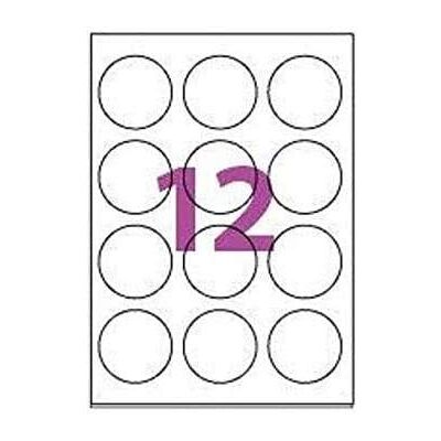 UNIVERS GRAPHIQUE UniversGraphique, 240 Etichette Rotonde Adesive su Fogli A4, Colore Bianco, Diametro 60 mm, Fogli 20, 12 Etichette per Foglio, Ref UNIVERS GRAPHIQUE UniversGraphique, 240 Etichette Rotonde Adesive su Fogli A4, Colore Bianco, Diametro 60 mm, Fogli 20, 12 Etichette per Foglio, Ref