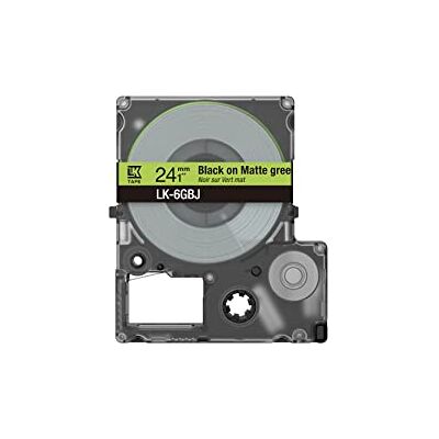 Epson Labelworks LK-6GBJ Cartuccia a nastro per etichettatura compatibile con LabelWorks LW-C610 Verde opaco/nero 24mm Epson Labelworks LK-6GBJ Cartuccia a nastro per etichettatura compatibile con LabelWorks LW-C610 Verde opaco/nero 24mm