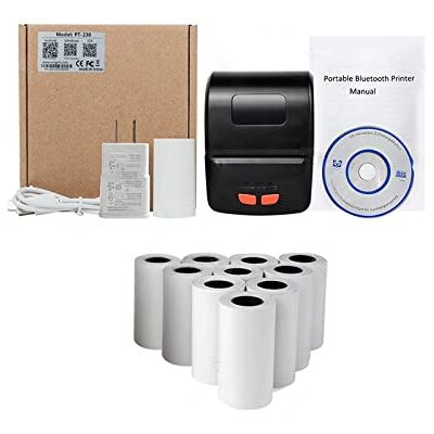 Generic Stampanti termiche Bluetooth mini portatile 58 mm stampante per ricevute biglietti carta da stampa rotolo wireless Impresora (colore: BK aggiungere 10 rotoli) Generic Stampanti termiche Bluetooth mini portatile 58 mm stampante per ricevute biglietti carta da stampa rotolo wireless Impresora (colore: BK aggiungere 10 rotoli)