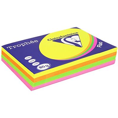 Clairefontaine 1705P Fogli Fluorescente A4, Confezione da 500 Pezzi Clairefontaine 1705P Fogli Fluorescente A4, Confezione da 500 Pezzi