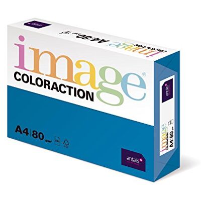 IMAGE Antalis 838A 080S Coloraction, risma di carta per fotocopie, 36 DIN, formato A4, 80 g/m², colore: blu scuro Stoccolma IMAGE Antalis 838A 080S Coloraction, risma di carta per fotocopie, 36 DIN, formato A4, 80 g/m², colore: blu scuro Stoccolma