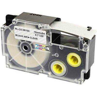 PRESTIGE CARTRIDGE Cassette XR-18X XR-18X1 nero su trasparente 18mm x 8m Nastro compatibile per Etichettatrice Casio KL-60 KL-100 KL-120 KL-200 KL-300 KL-750 KL-780 KL-820 KL-2000 KL-7000 KL-7200 KL-8100 KL-8200 CW-L300 PRESTIGE CARTRIDGE Cassette XR-18X XR-18X1 nero su trasparente 18mm x 8m Nastro compatibile per Etichettatrice Casio KL-60 KL-100 KL-120 KL-200 KL-300 KL-750 KL-780 KL-820 KL-2000 KL-7000 KL-7200 KL-8100 KL-8200 CW-L300