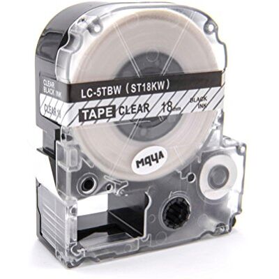 vhbw Cassetta nastro cartuccia 18mm per Epson LabelWorks LW-1000P, LW-600P come LC-5TBW, ST18KW. vhbw Cassetta nastro cartuccia 18mm per Epson LabelWorks LW-1000P, LW-600P come LC-5TBW, ST18KW.