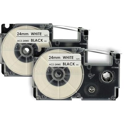 vhbw 2x Cassetta nastro compatibile con Casio KL-8200, KL-8100, KL-200E, KL-7400, KL-820, CW-L300 etichettatrice 8m x 24 mm nero su bianco vhbw 2x Cassetta nastro compatibile con Casio KL-8200, KL-8100, KL-200E, KL-7400, KL-820, CW-L300 etichettatrice 8m x 24 mm nero su bianco