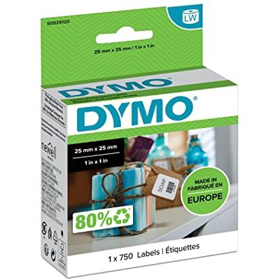 Etichette DYMO per LabelWriter, 25mm x 25mm, 750 pezzi Etichette DYMO per LabelWriter, 25mm x 25mm, 750 pezzi