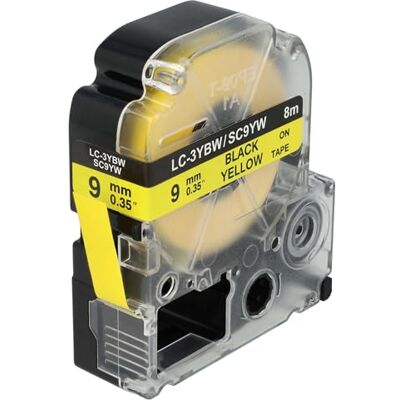 vhbw Cassetta nastro compatibile con Epson LabelWorks LW-1000P, LW-600P, LW-500, LW-400, LW-300 etichettatrice 8m x 9 mm nero su giallo vhbw Cassetta nastro compatibile con Epson LabelWorks LW-1000P, LW-600P, LW-500, LW-400, LW-300 etichettatrice 8m x 9 mm nero su giallo
