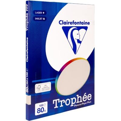 Clairefontaine PPP Carta formato DIN A4, 80 g/m², confezione da 100 fogli, colore: Avorio Clairefontaine PPP Carta formato DIN A4, 80 g/m², confezione da 100 fogli, colore: Avorio