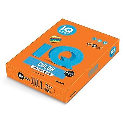 Mondi IQ OR43 – Confezione di 500 fogli, 80 g, formato A4, colore: arancione Mondi IQ OR43 – Confezione di 500 fogli, 80 g, formato A4, colore: arancione