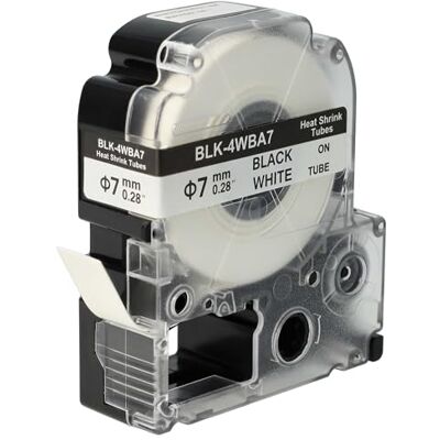 vhbw Cassetta nastro compatibile con Epson LabelWorks LW-600, LW-400 etichettatrice nero su bianco, cassetta di tubi termoretrattili, 7 mm vhbw Cassetta nastro compatibile con Epson LabelWorks LW-600, LW-400 etichettatrice nero su bianco, cassetta di tubi termoretrattili, 7 mm
