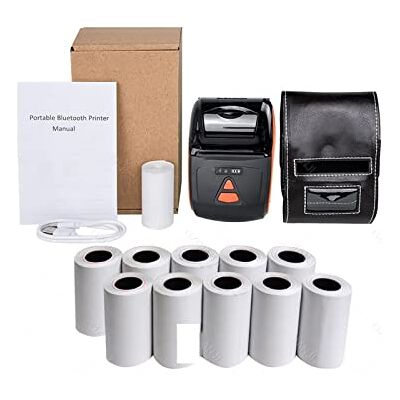 Generic Portatile 58 mm Thermal Receipt POS Printer Handheld Wireless Bluetooth Maker With Paper Roll Carry On Works (Colore: Add 10 Rolls) Generic Portatile 58 mm Thermal Receipt POS Printer Handheld Wireless Bluetooth Maker With Paper Roll Carry On Works (Colore: Add 10 Rolls)