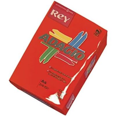 DOHE Cartoncino formato DIN A4, 80 g, 500 fogli, colore: rosso intenso DOHE Cartoncino formato DIN A4, 80 g, 500 fogli, colore: rosso intenso
