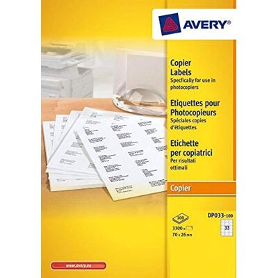 Avery -Zweckform Printer Labels 70x26mm (100) Avery -Zweckform Printer Labels 70x26mm (100)