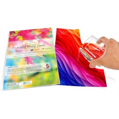 EVG Evergreen Goods 10 fogli di adesivi in vinile A4 bianco opaco impermeabile autoadesivo, carta per stampa a getto d'inchiostro e laser, carta stampabile per adesivi, etichette e decalcomanie Creazione EVG Evergreen Goods 10 fogli di adesivi in vinile A4 bianco opaco impermeabile autoadesivo, carta per stampa a getto d'inchiostro e laser, carta stampabile per adesivi, etichette e decalcomanie Creazione