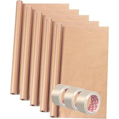 herlitz Rotolo di carta da regalo, 5 m x 1 m, colore marrone herlitz Rotolo di carta da regalo, 5 m x 1 m, colore marrone