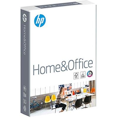HP Home and Office Carta, Formato A4, 107 Micron, Risma 500 Fogli, Certificata ECF, PEFC ed Ecolabel, Cellulosa, Bianco HP Home and Office Carta, Formato A4, 107 Micron, Risma 500 Fogli, Certificata ECF, PEFC ed Ecolabel, Cellulosa, Bianco