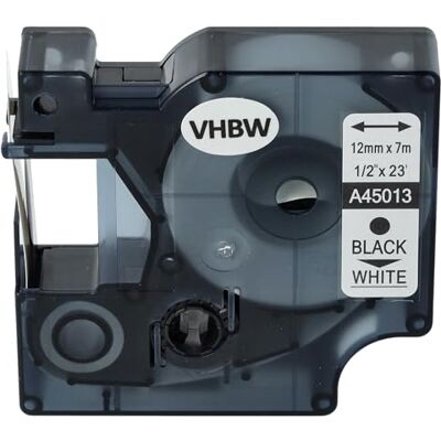 vhbw cassetta nastro sostituisce Dymo 45013, D1, S0720530 per etichettatrice 12mm nero su bianco vhbw cassetta nastro sostituisce Dymo 45013, D1, S0720530 per etichettatrice 12mm nero su bianco
