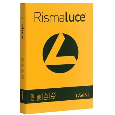 Favini Cartoncino Rismaluce A4 200 g/mq giallo oro conf. 125, giallo oro 52 Favini Cartoncino Rismaluce A4 200 g/mq giallo oro conf. 125, giallo oro 52
