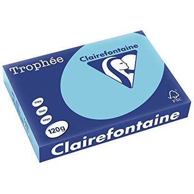 Clairefontaine Trophée A4 120 g/qm 250 sht Blu Clairefontaine Trophée A4 120 g/qm 250 sht Blu