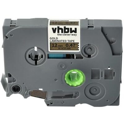 vhbw Cassetta nastro compatibile con Brother PT H101C, H101GB, H101, H101TB, H105, H100R, H100P etichettatrice 8m x 12 mm nero su oro vhbw Cassetta nastro compatibile con Brother PT H101C, H101GB, H101, H101TB, H105, H100R, H100P etichettatrice 8m x 12 mm nero su oro