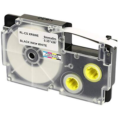 PRESTIGE CARTRIDGE Nastro per Etichette compatibile per Casio XR-9WE XR-9WE1 Nero su Bianco 9mm x 8m per Etichettatrice Casio KL-60 100 100E 120 200 200E 300 750 780 820 2000 7000 7200 7400 8100 8200 P1000 C500 CW-L300 PRESTIGE CARTRIDGE Nastro per Etichette compatibile per Casio XR-9WE XR-9WE1 Nero su Bianco 9mm x 8m per Etichettatrice Casio KL-60 100 100E 120 200 200E 300 750 780 820 2000 7000 7200 7400 8100 8200 P1000 C500 CW-L300
