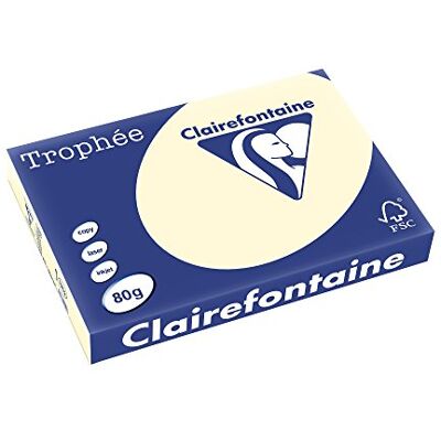 Clairefontaine Trophée 1252C Fogli A3, Confezione da 500 Pezzi Clairefontaine Trophée 1252C Fogli A3, Confezione da 500 Pezzi
