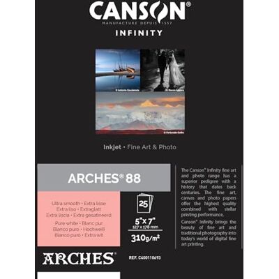 Canson Infinity Arches” 88 Rag gr310 12,7x17,8cm x25 Canson Infinity Arches” 88 Rag gr310 12,7x17,8cm x25