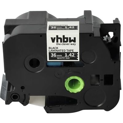 vhbw 1x Cassetta nastro sostituisce Brother TZE-365, TZ-365 per etichettatrice 36 mm bianco su nero vhbw 1x Cassetta nastro sostituisce Brother TZE-365, TZ-365 per etichettatrice 36 mm bianco su nero