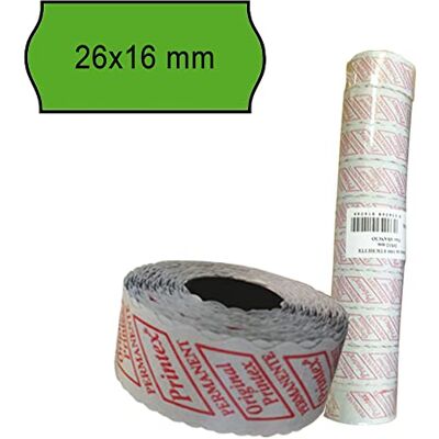 Printex PACK 10 ROTOLI 1000 ETICH. 26x16mm ONDA VERDE PERM. Printex PACK 10 ROTOLI 1000 ETICH. 26x16mm ONDA VERDE PERM.