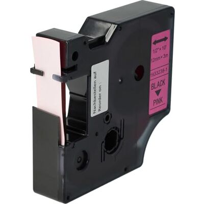 vhbw Cassetta nastro sostituisce Dymo D1, 1933238-1 per etichettatrice 3m x 12 mm nero su rosa fluo vhbw Cassetta nastro sostituisce Dymo D1, 1933238-1 per etichettatrice 3m x 12 mm nero su rosa fluo