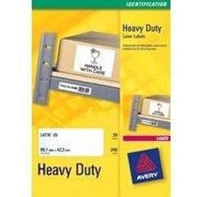 Avery L 4774-20 impermeabile etichette resistenti Per stampante Laser, 99,1 x 139 mm, etichette, 4 etichette Per foglio A4, 20 fogli Avery L 4774-20 impermeabile etichette resistenti Per stampante Laser, 99,1 x 139 mm, etichette, 4 etichette Per foglio A4, 20 fogli
