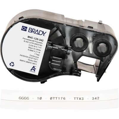 Brady M4C-125-342 Etichetta in Poliolefin Termoretraibile - Etichetta Brady M4C-125-342 Etichetta in Poliolefin Termoretraibile - Etichetta