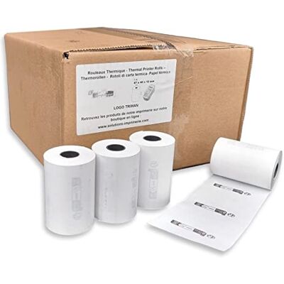 UNIVERS GRAPHIQUE 50 rotoli di carta termica 57 x 40 x 12 bobina carta bancaria 55 g rotolo TPE con logo Triman di riciclaggio carta termica senza bisfenolo A conforme alla normativa AGEC Segnaletica di ordinamento UNIVERS GRAPHIQUE 50 rotoli di carta termica 57 x 40 x 12 bobina carta bancaria 55 g rotolo TPE con logo Triman di riciclaggio carta termica senza bisfenolo A conforme alla normativa AGEC Segnaletica di ordinamento