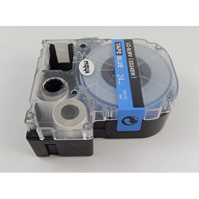 vhbw Cassetta nastro compatibile con Epson LabelWorks LW-1000P, LW-600P etichettatrice 8m x 24 mm bianco su blu vhbw Cassetta nastro compatibile con Epson LabelWorks LW-1000P, LW-600P etichettatrice 8m x 24 mm bianco su blu