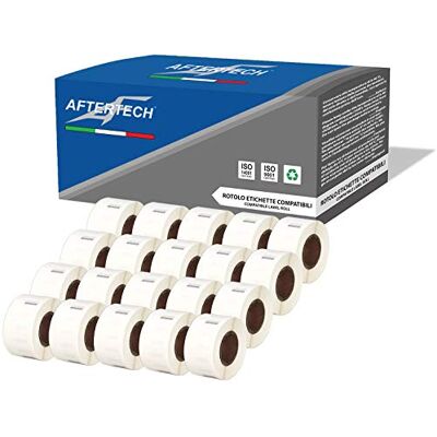 AFTERTECH 20x 99017 12,5x51mm Rotoli di Etichette adesive compatibili (220 Etichette/rotolo = 4400 totali) per Dymo LabelWriter Seiko SLP etichettatrici stampanti S0722460 AFTERTECH 20x 99017 12,5x51mm Rotoli di Etichette adesive compatibili (220 Etichette/rotolo = 4400 totali) per Dymo LabelWriter Seiko SLP etichettatrici stampanti S0722460