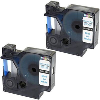 PRESTIGE CARTRIDGE 2 Nastri 40914 blu su bianco 9mm x 7m Etichette compatibili per DYMO LabelManager LM 100 150 160 200 210D 260 280 300 350 350D 360D 400 420P 450 500TS PC PC2 PnP LabelWriter LW 400 450 Duo PRESTIGE CARTRIDGE 2 Nastri 40914 blu su bianco 9mm x 7m Etichette compatibili per DYMO LabelManager LM 100 150 160 200 210D 260 280 300 350 350D 360D 400 420P 450 500TS PC PC2 PnP LabelWriter LW 400 450 Duo
