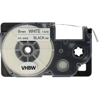 vhbw Cassetta nastro compatibile con Casio KL-200, KL-2000, KL-130, KL-100E, KL-120, KL-1500, CW-L300 etichettatrice 8m x 9 mm nero su bianco vhbw Cassetta nastro compatibile con Casio KL-200, KL-2000, KL-130, KL-100E, KL-120, KL-1500, CW-L300 etichettatrice 8m x 9 mm nero su bianco