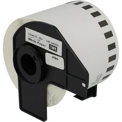 vhbw rotolo etichette con supporto 62mm x 30,48m (1 etichetta) compatibile con Brother PT QL500BW etichettatrice premium, adesivo removibile bianco vhbw rotolo etichette con supporto 62mm x 30,48m (1 etichetta) compatibile con Brother PT QL500BW etichettatrice premium, adesivo removibile bianco