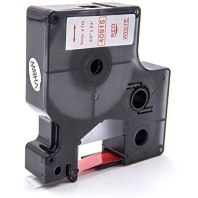 vhbw cassetta nastro compatibile con Dymo LabelWriter Duo, Duo 400, Duo 450 etichettatrice 9mm rosso su bianco vhbw cassetta nastro compatibile con Dymo LabelWriter Duo, Duo 400, Duo 450 etichettatrice 9mm rosso su bianco