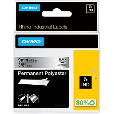 DYMO - Rhino Industrial - 9mm x 5.5m - Etichette nastrino DYMO - Rhino Industrial - 9mm x 5.5m - Etichette nastrino