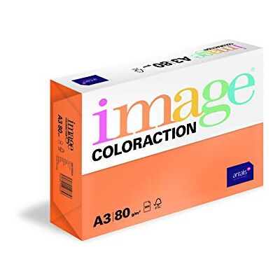 IMAGE Coloraction Carta colorata Amsterdam/arancione 80g/m² A3 Confezione da 500 fogli IMAGE Coloraction Carta colorata Amsterdam/arancione 80g/m² A3 Confezione da 500 fogli